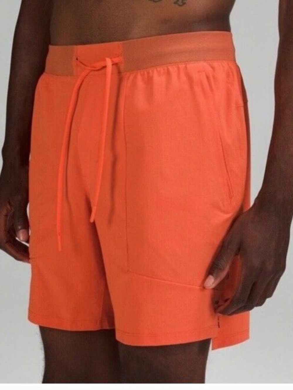 Lululemon Mens License to Train Linerless Short Warm Coral